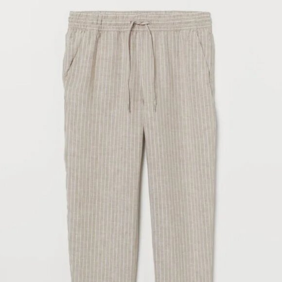☀️H&M striped linen Pants☀️ - Picture 1 of 4